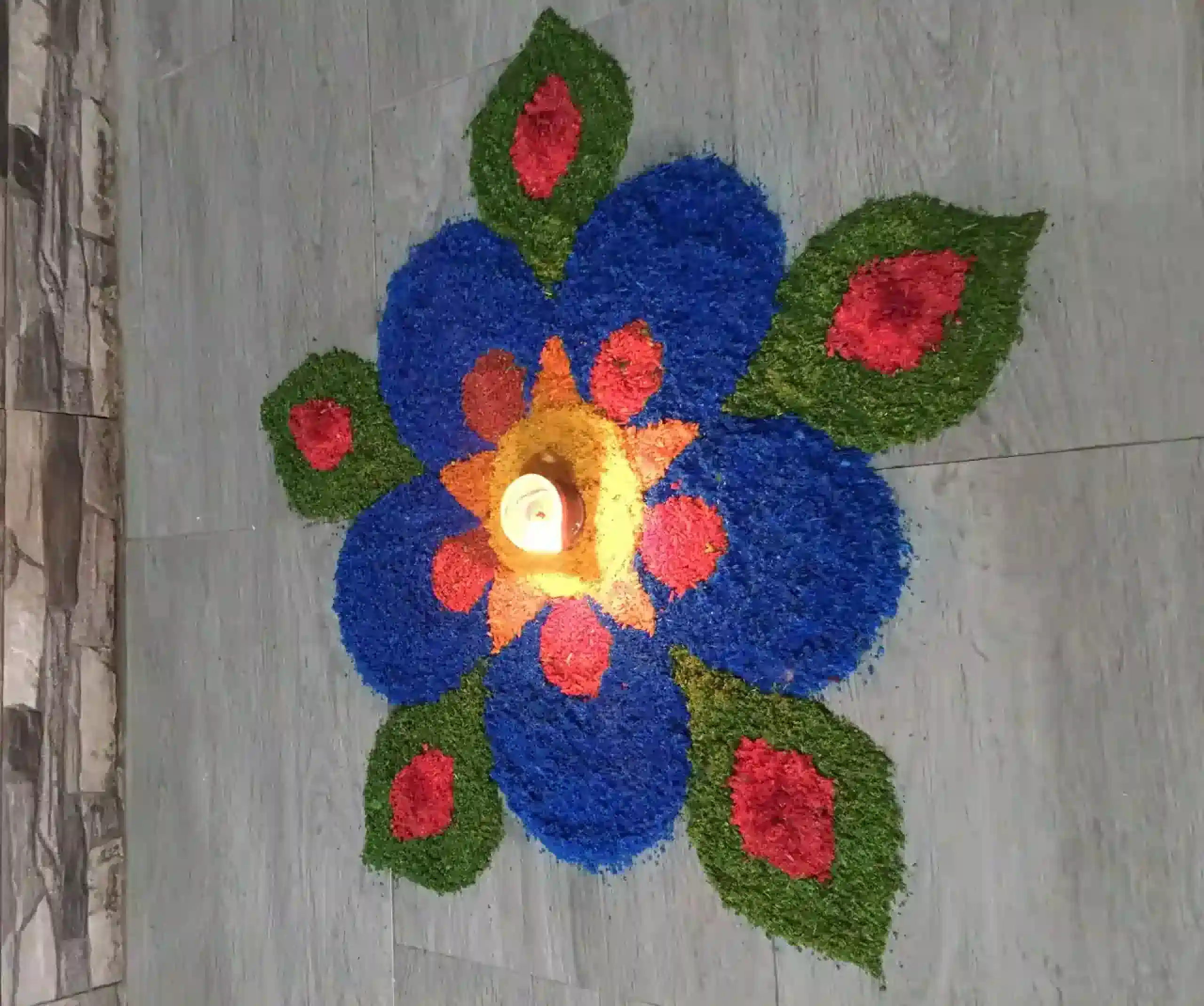 Candle Rangoli Design